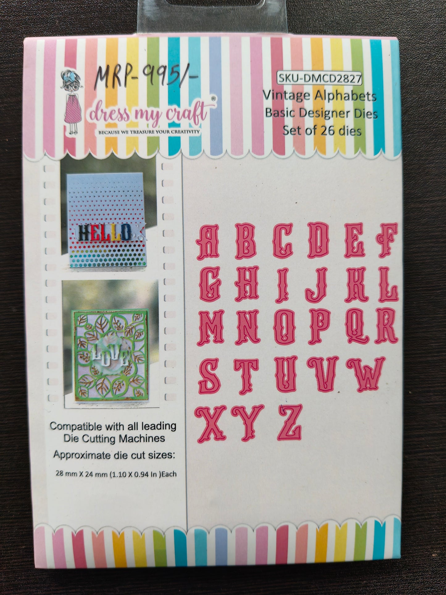 Vintage Alphabets dies DMCD 2827