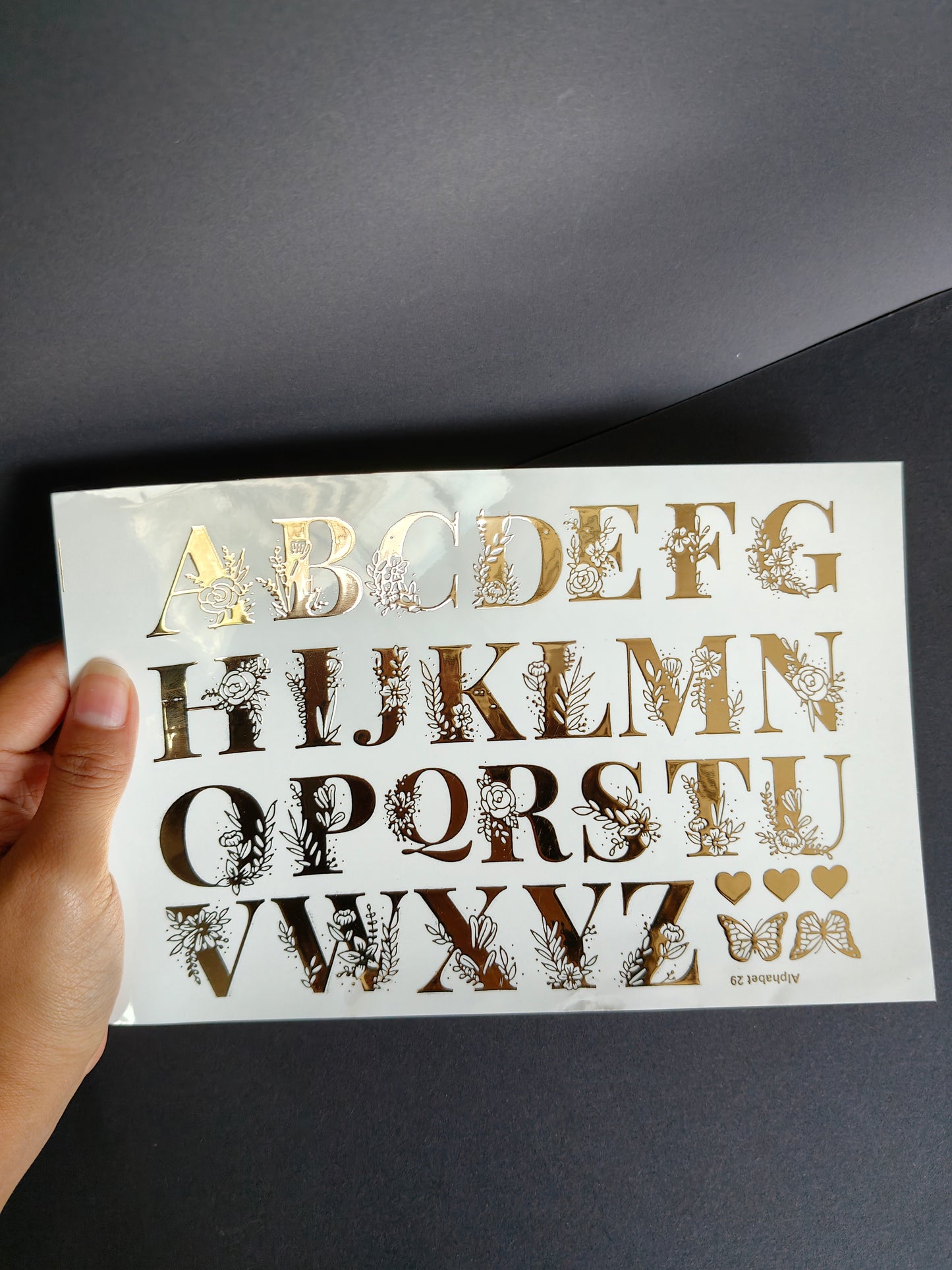 A5 Embossed Sticker Sheet-IS018