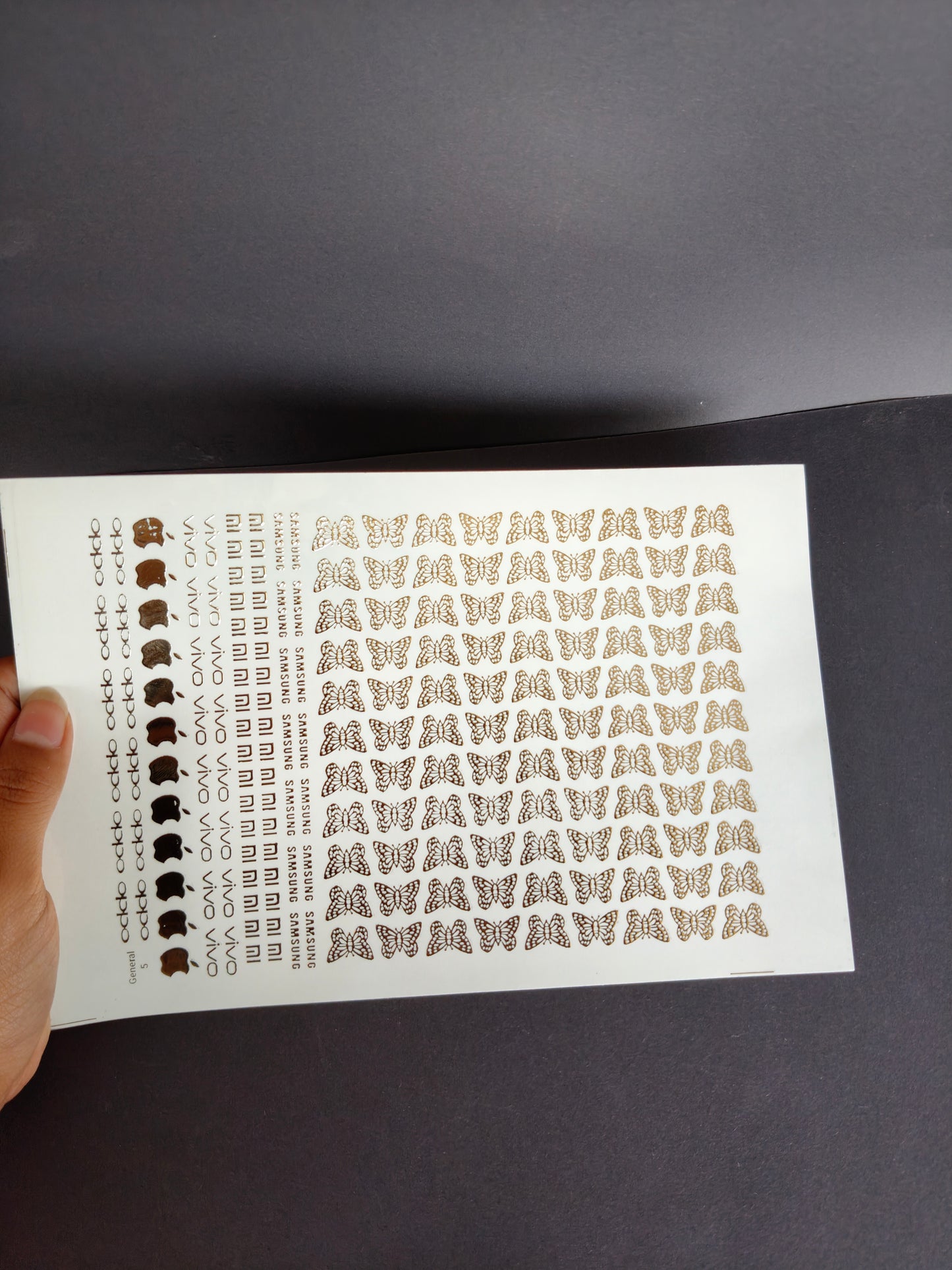 A5 Embossed Sticker Sheet-IS019