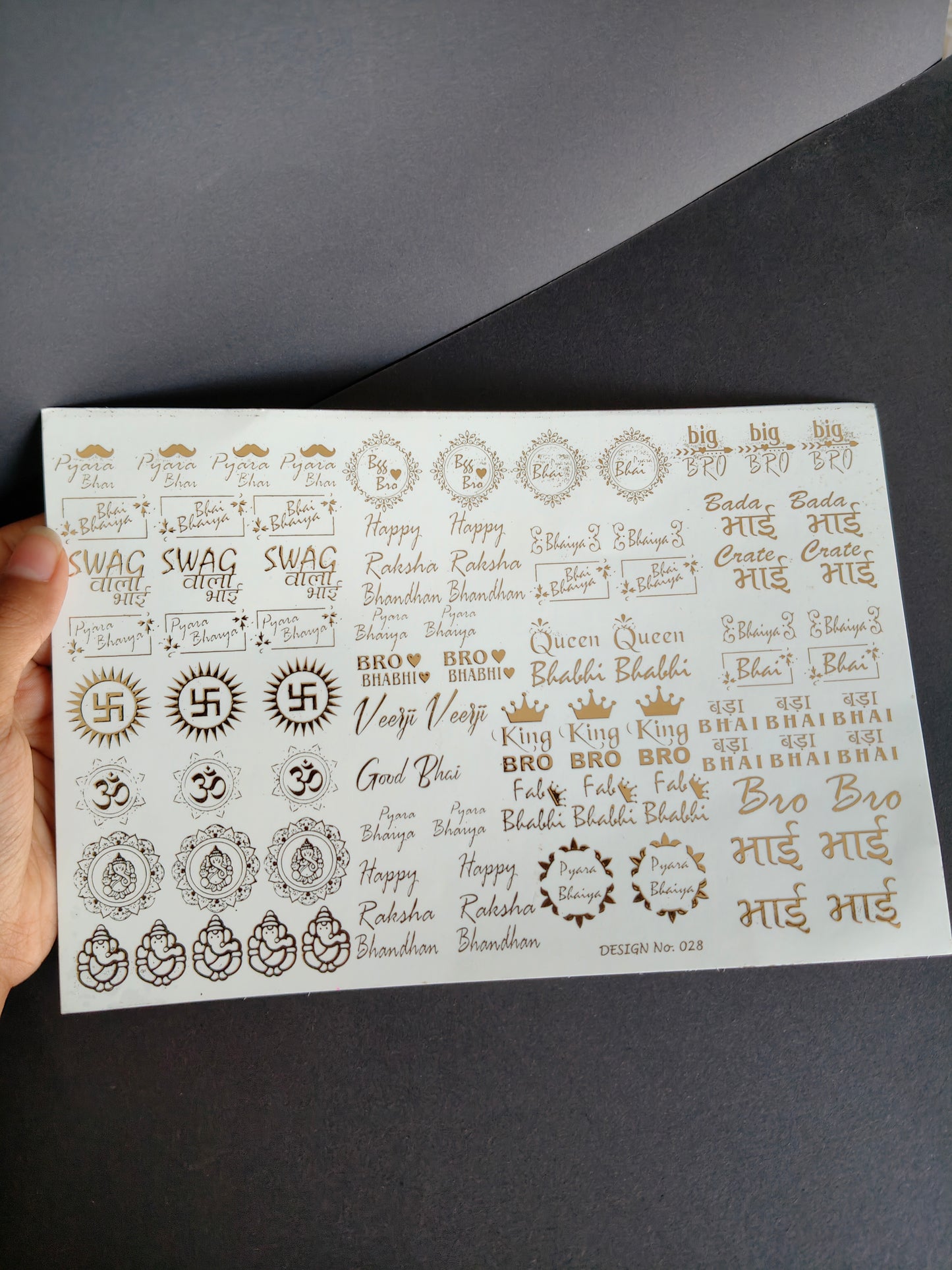 A5 Embossed Sticker Sheet-IS027