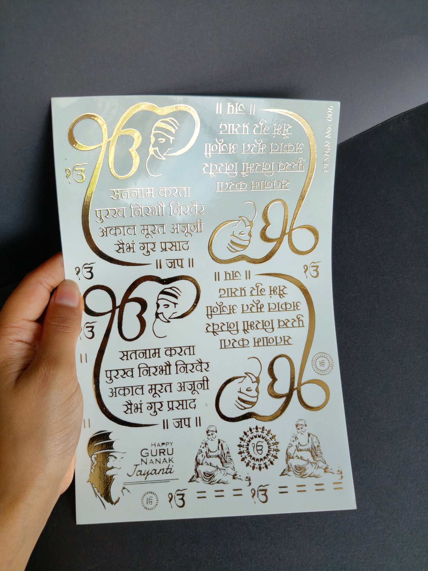 A5 Embossed Sticker Sheet-IS030