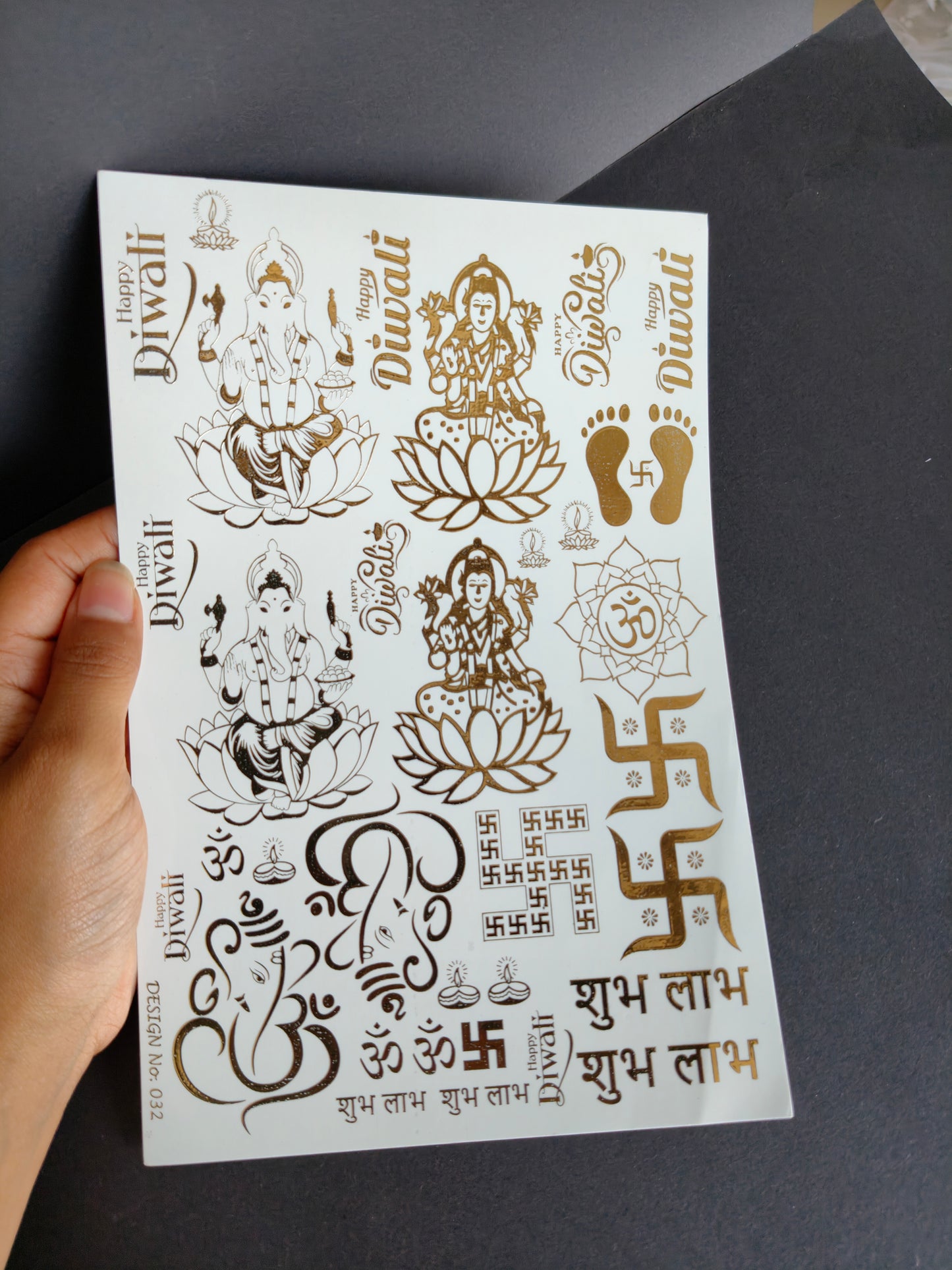 A5 Embossed Sticker Sheet-IS034
