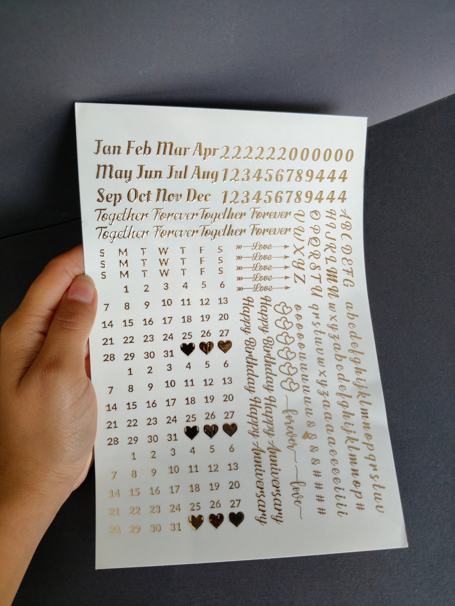 A5 Embossed Sticker Sheet-IS037