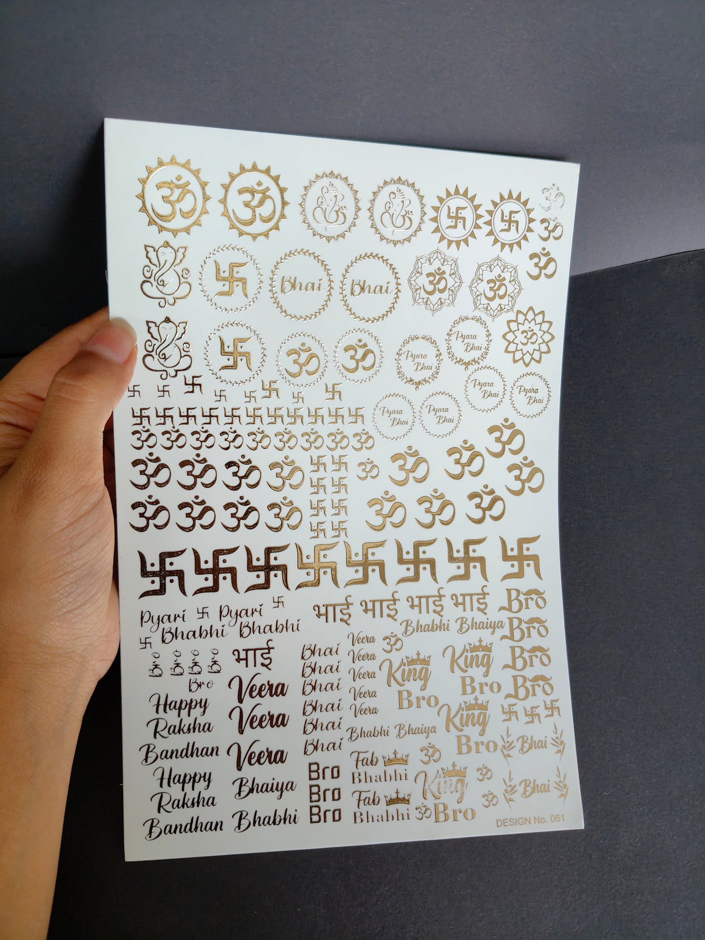 A5 Embossed Sticker Sheet-IS039