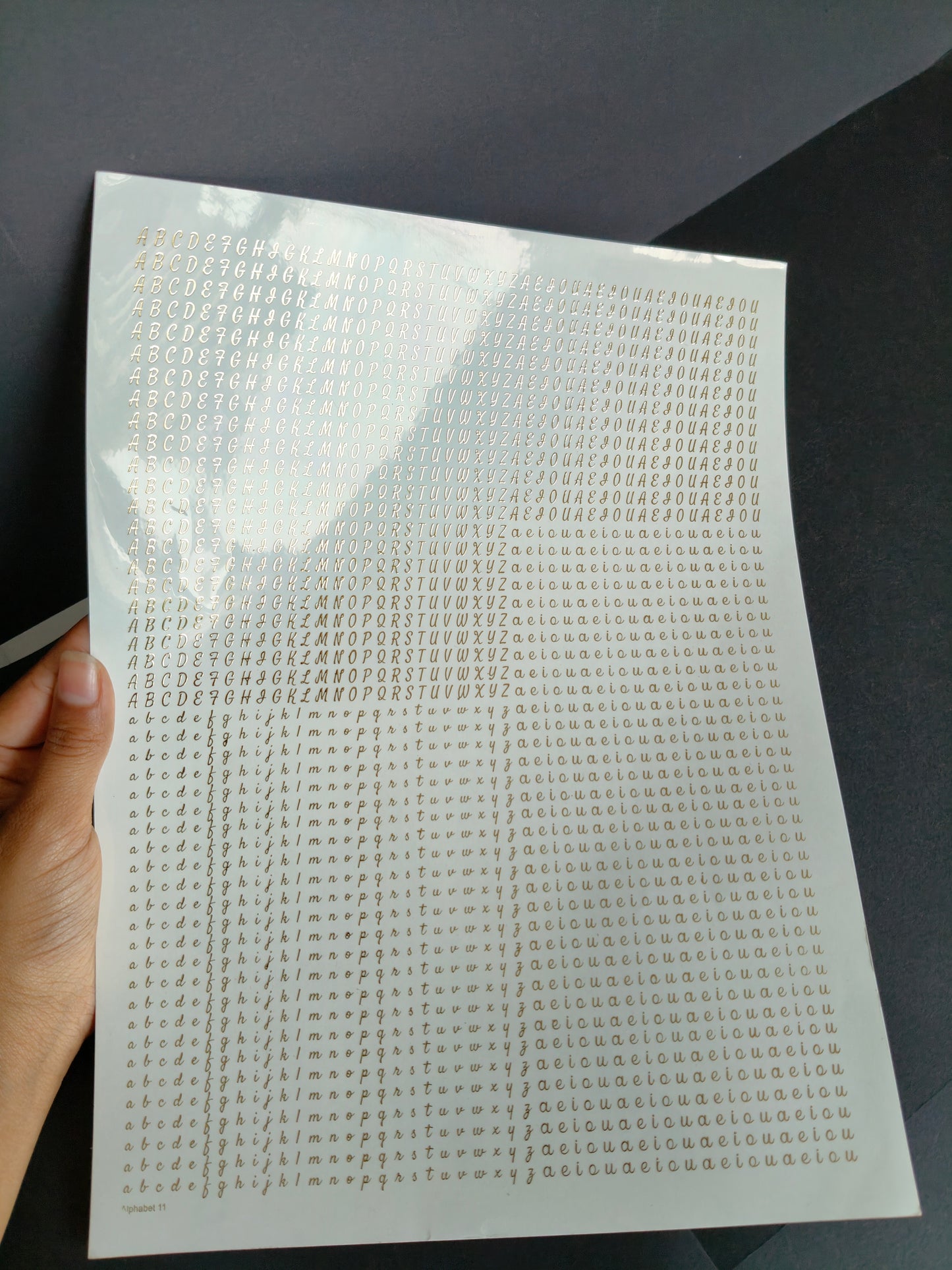 A4 Embossed Sticker Sheet-IS065