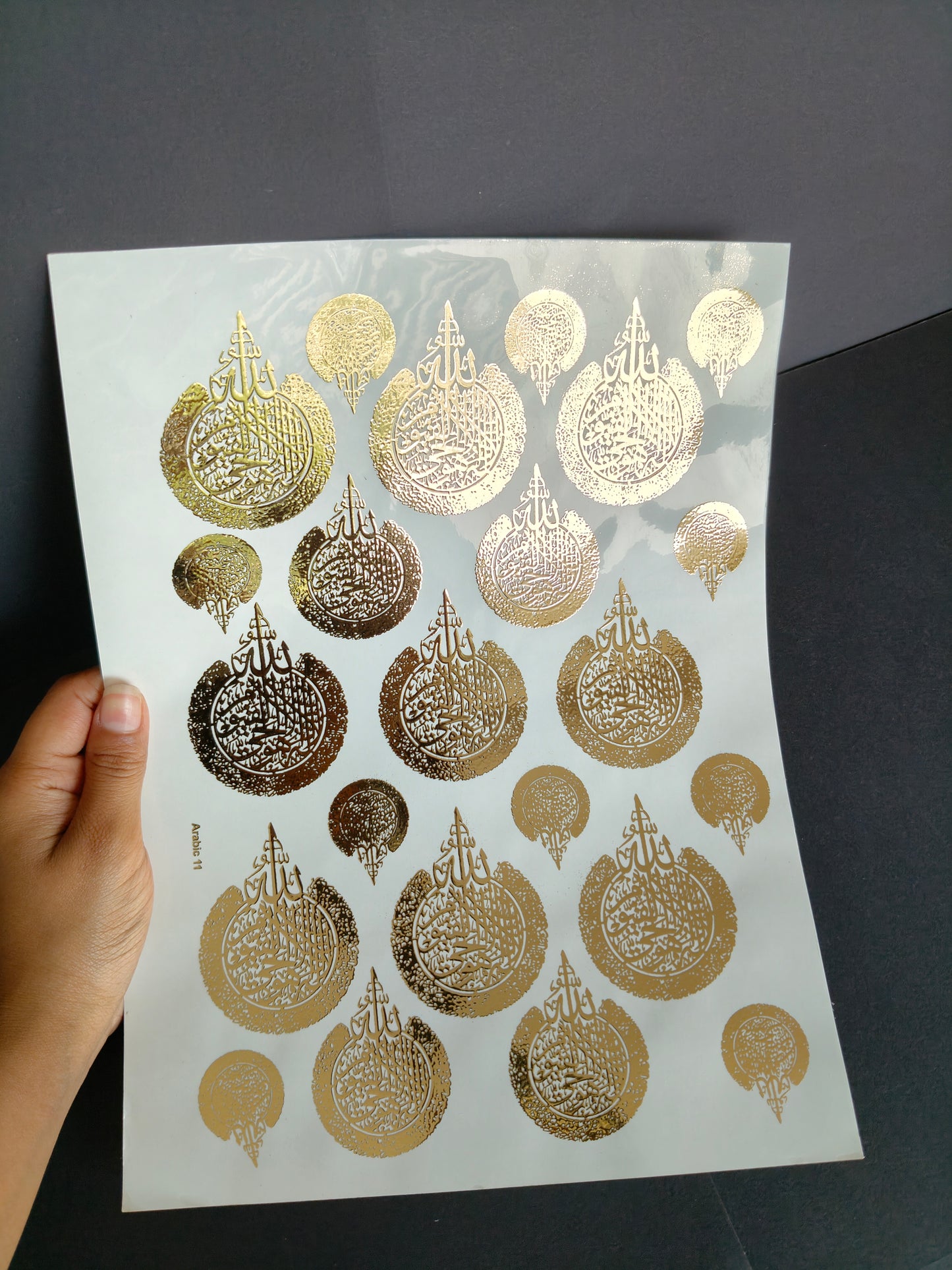 A4 Embossed Sticker Sheet-IS082