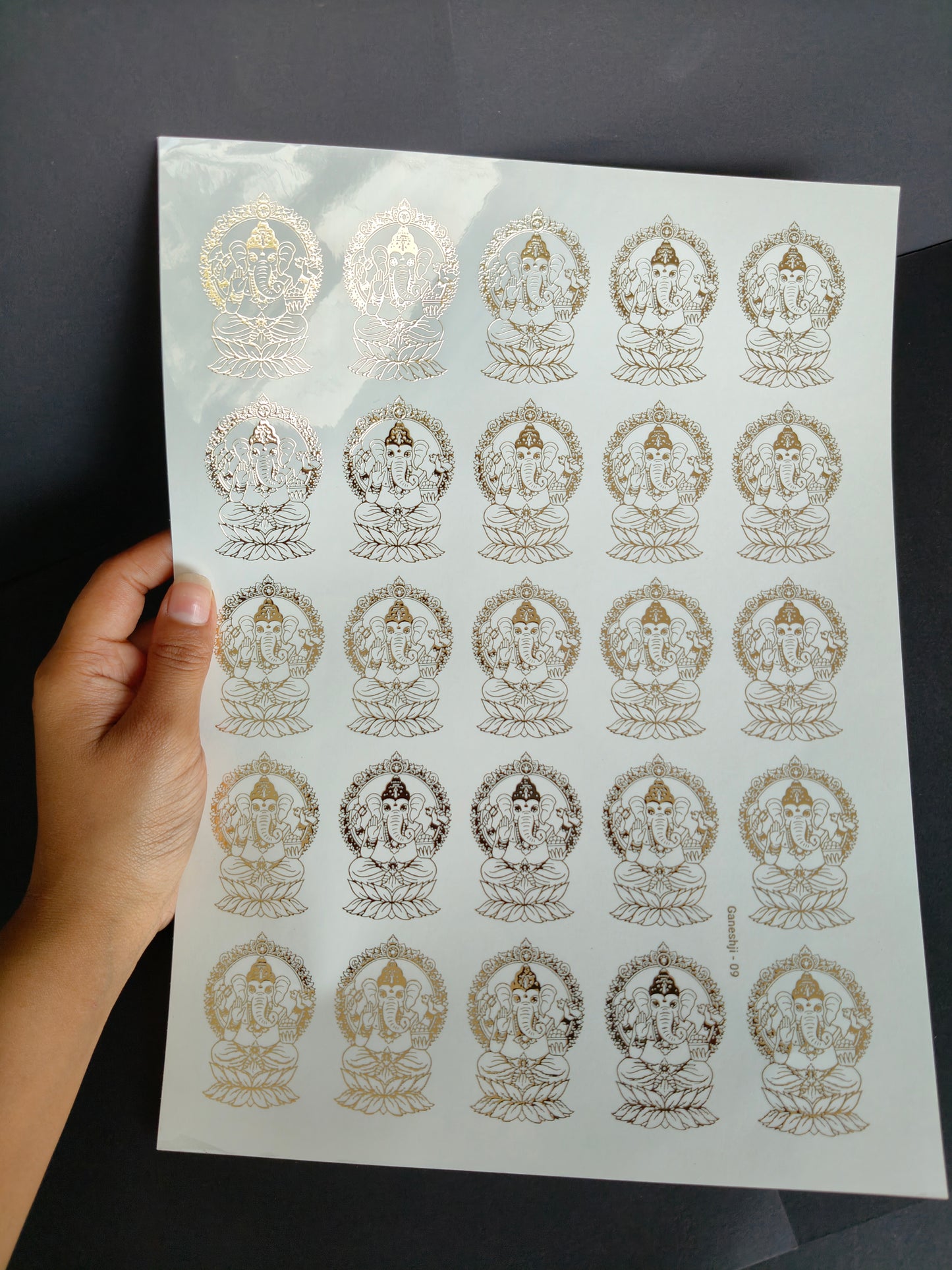 A4 Embossed Sticker Sheet-IS086