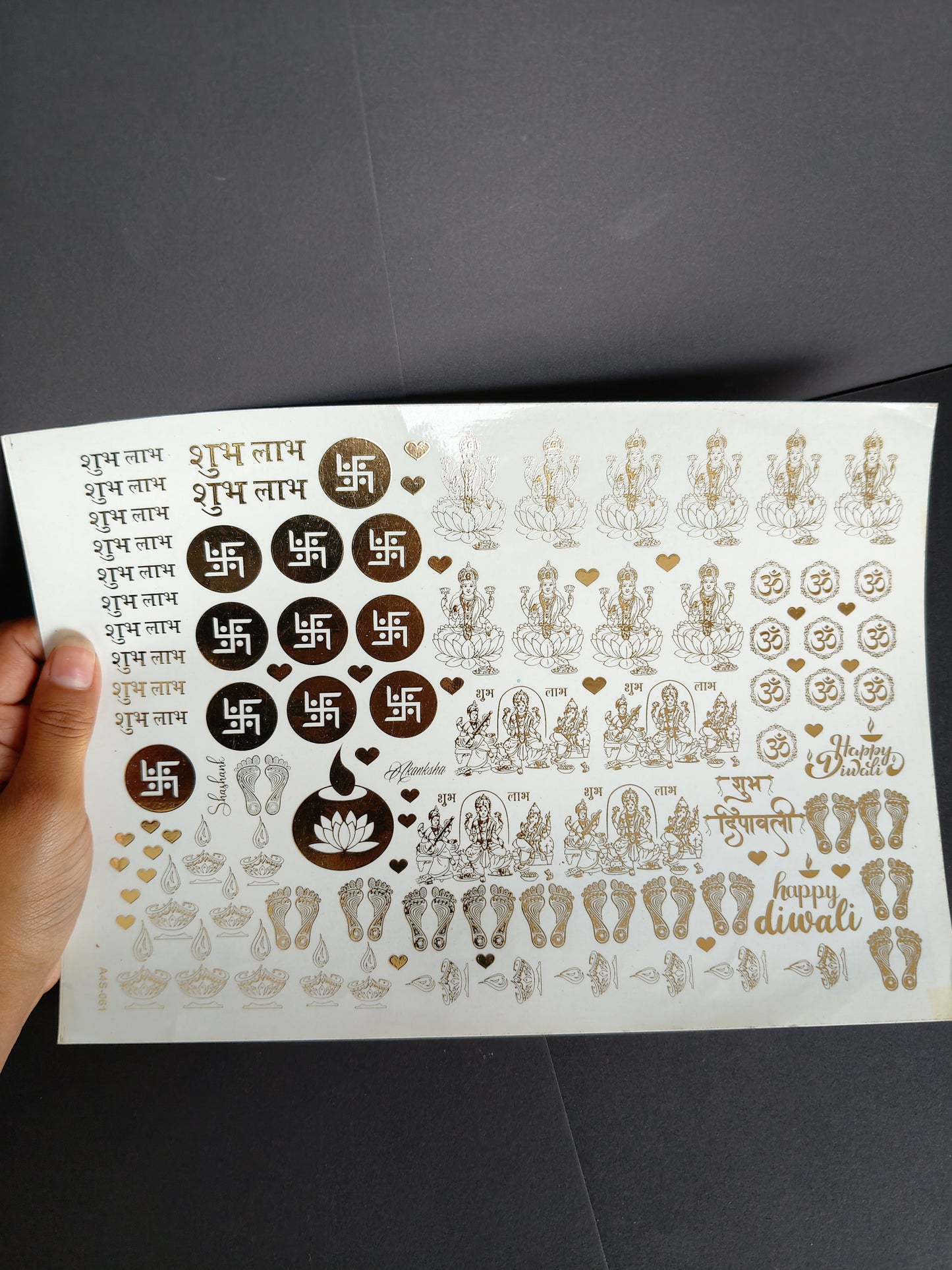 A4 Embossed Sticker Sheet-IS089