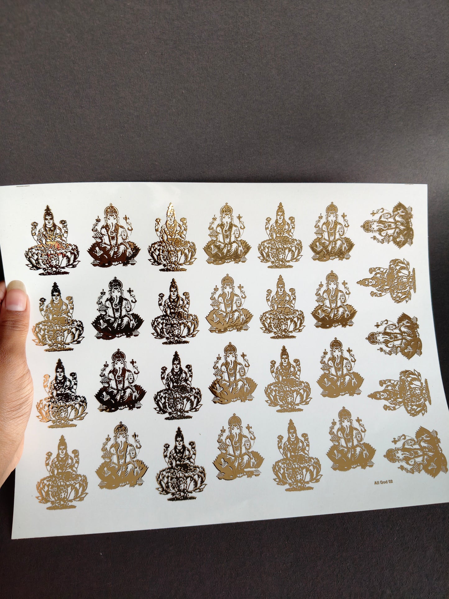 A4 Embossed Sticker Sheet-IS100