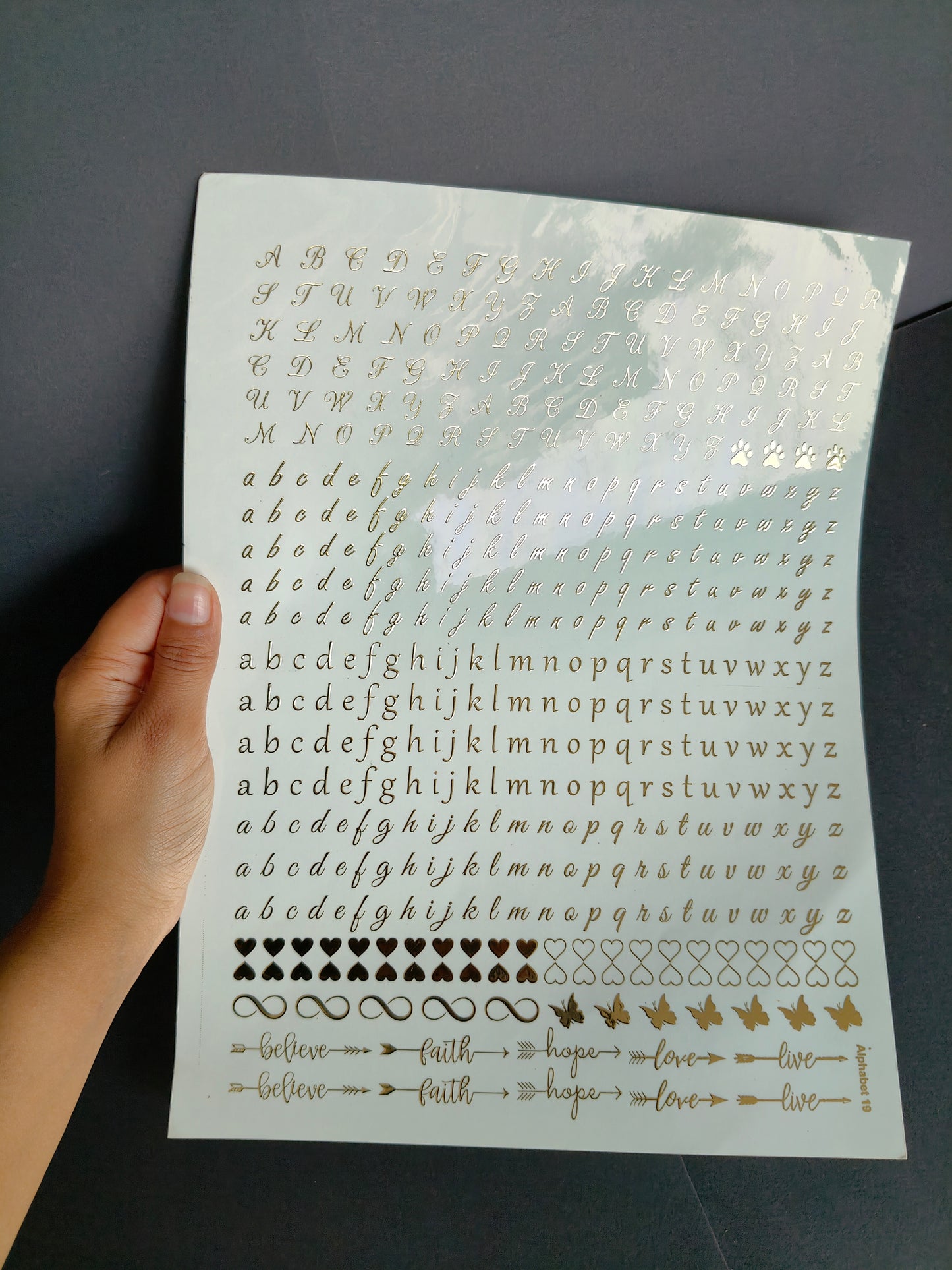 A4 Embossed Sticker Sheet-IS110