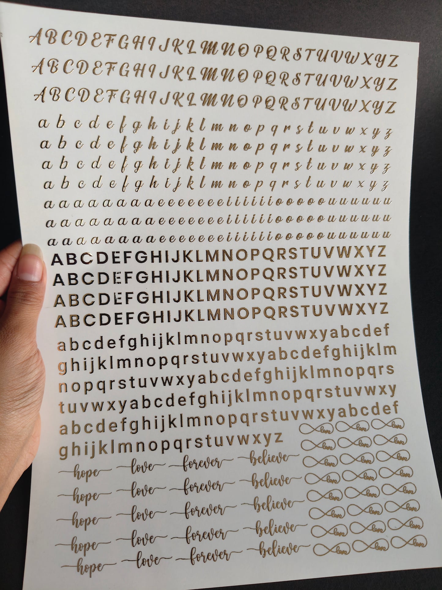 A4 Embossed Sticker Sheet-IS119