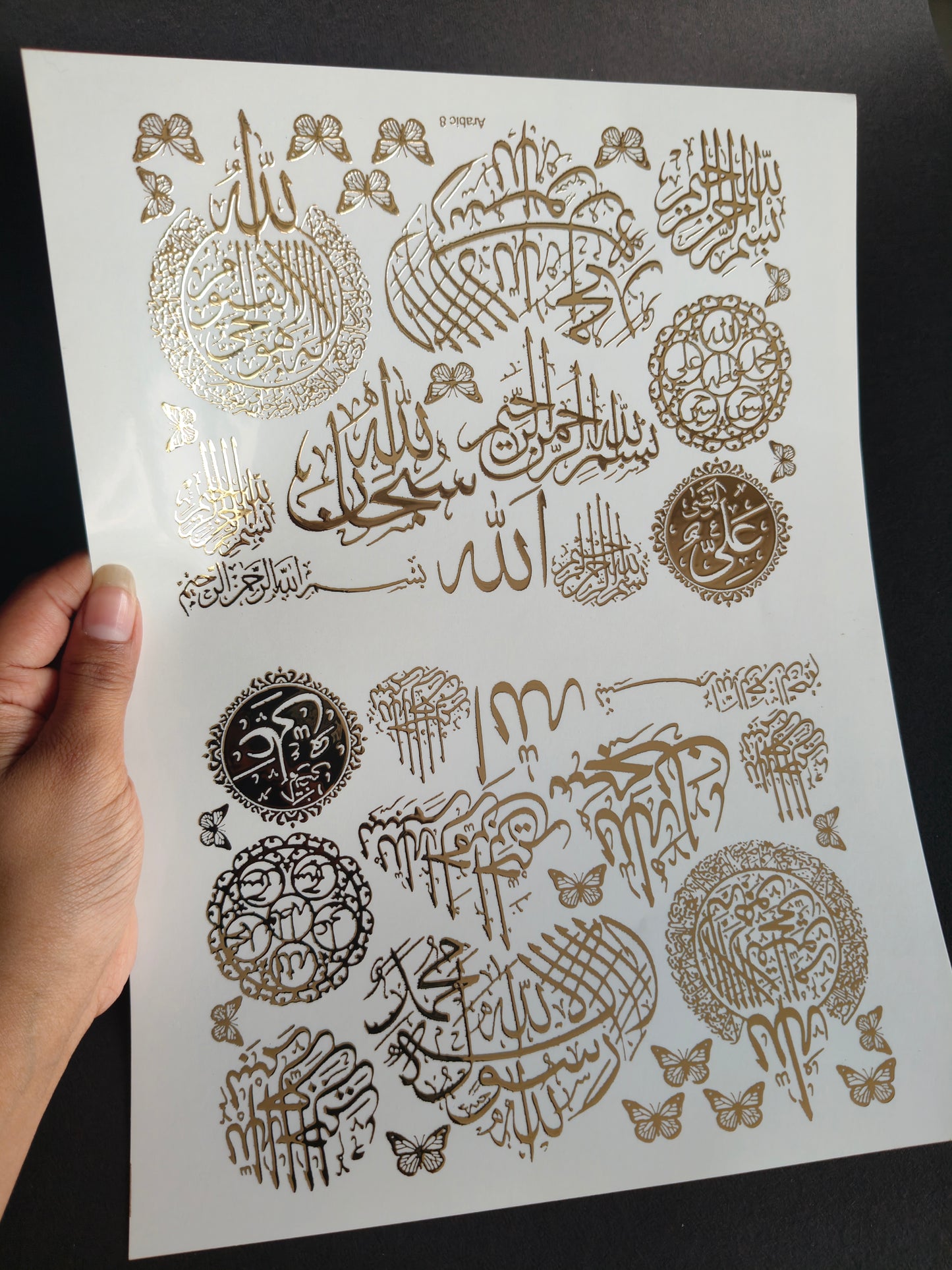 A4 Embossed Sticker Sheet-IS121