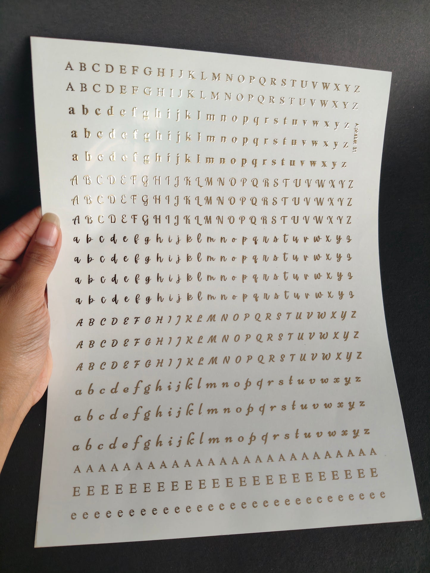 A4 Embossed Sticker Sheet-IS123