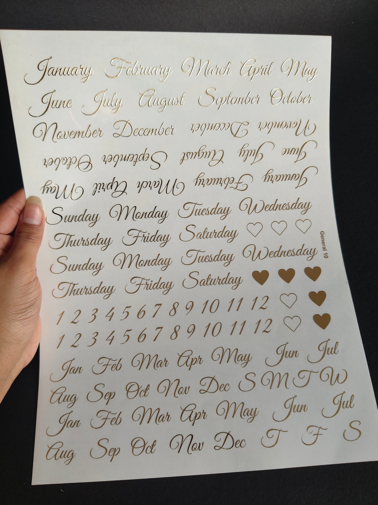 A4 Embossed Sticker Sheet-IS120