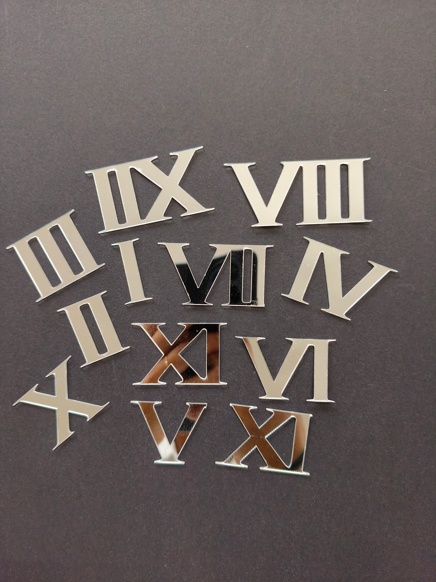 Silver roman acrylic cutouts