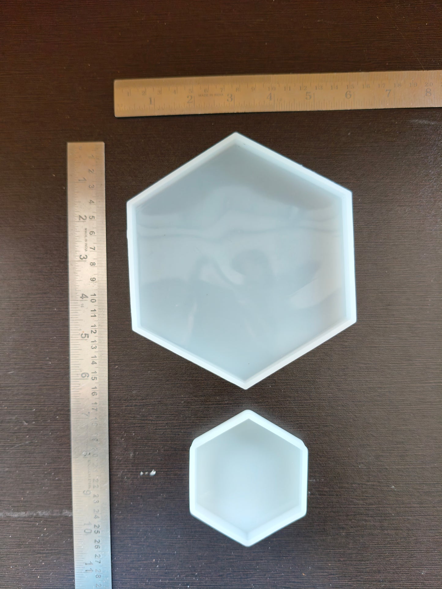 2 pcs hexagon coaster mould