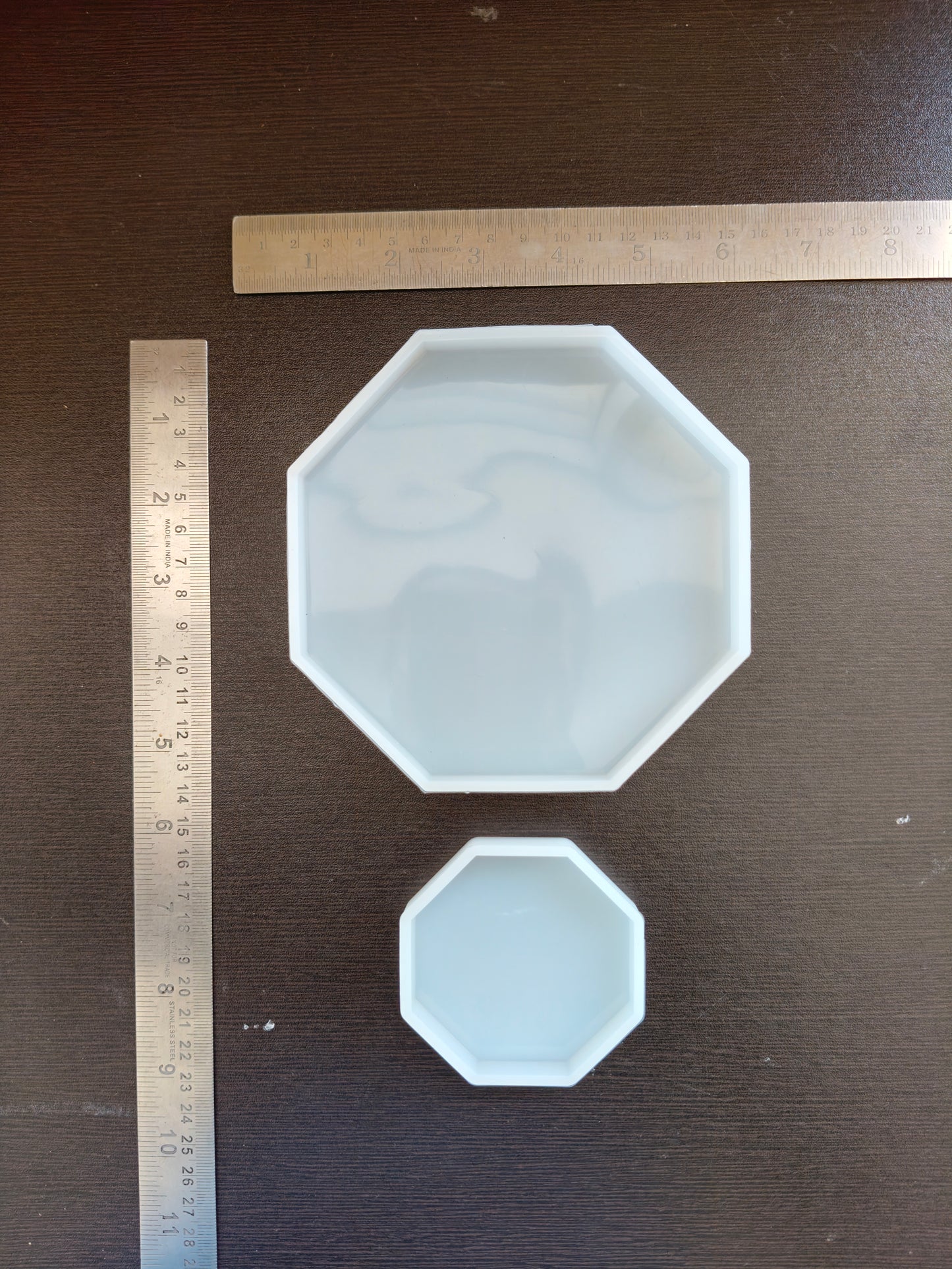 2 pcs octagon coaster mould