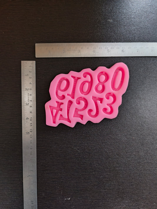 3D number pink mould