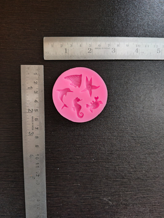 3D sea creater pink mould