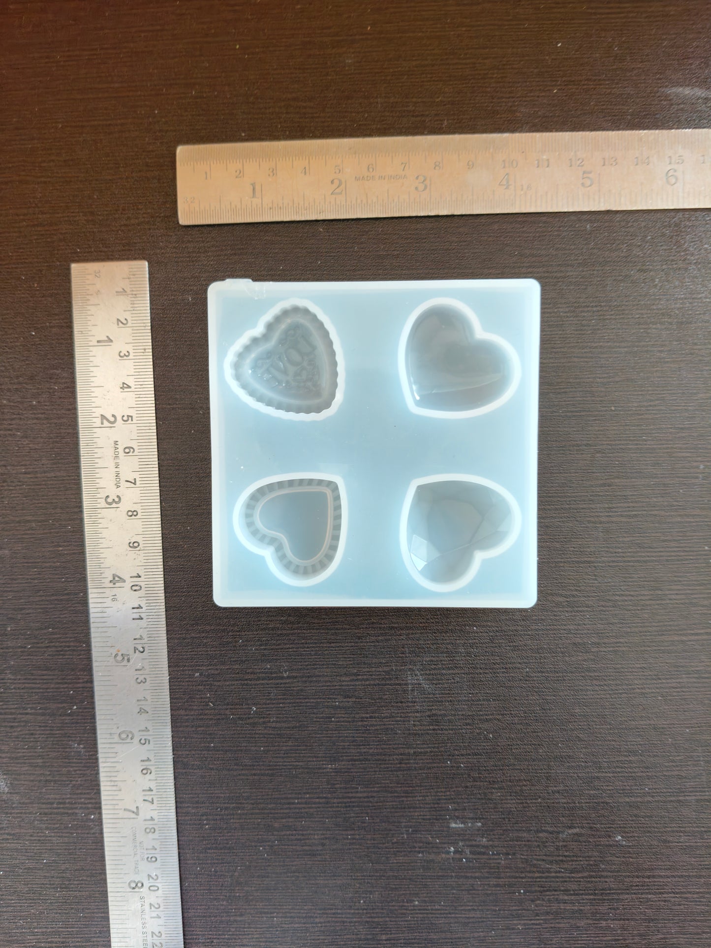 4 Cavity heart mould