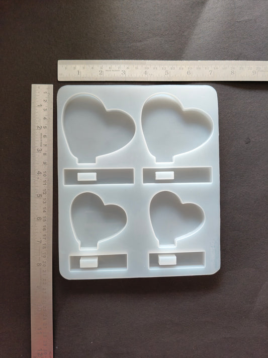 4 cavity Heart stand mould