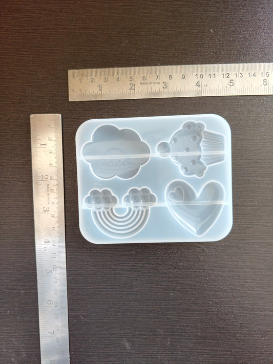 4 cavity shape mould