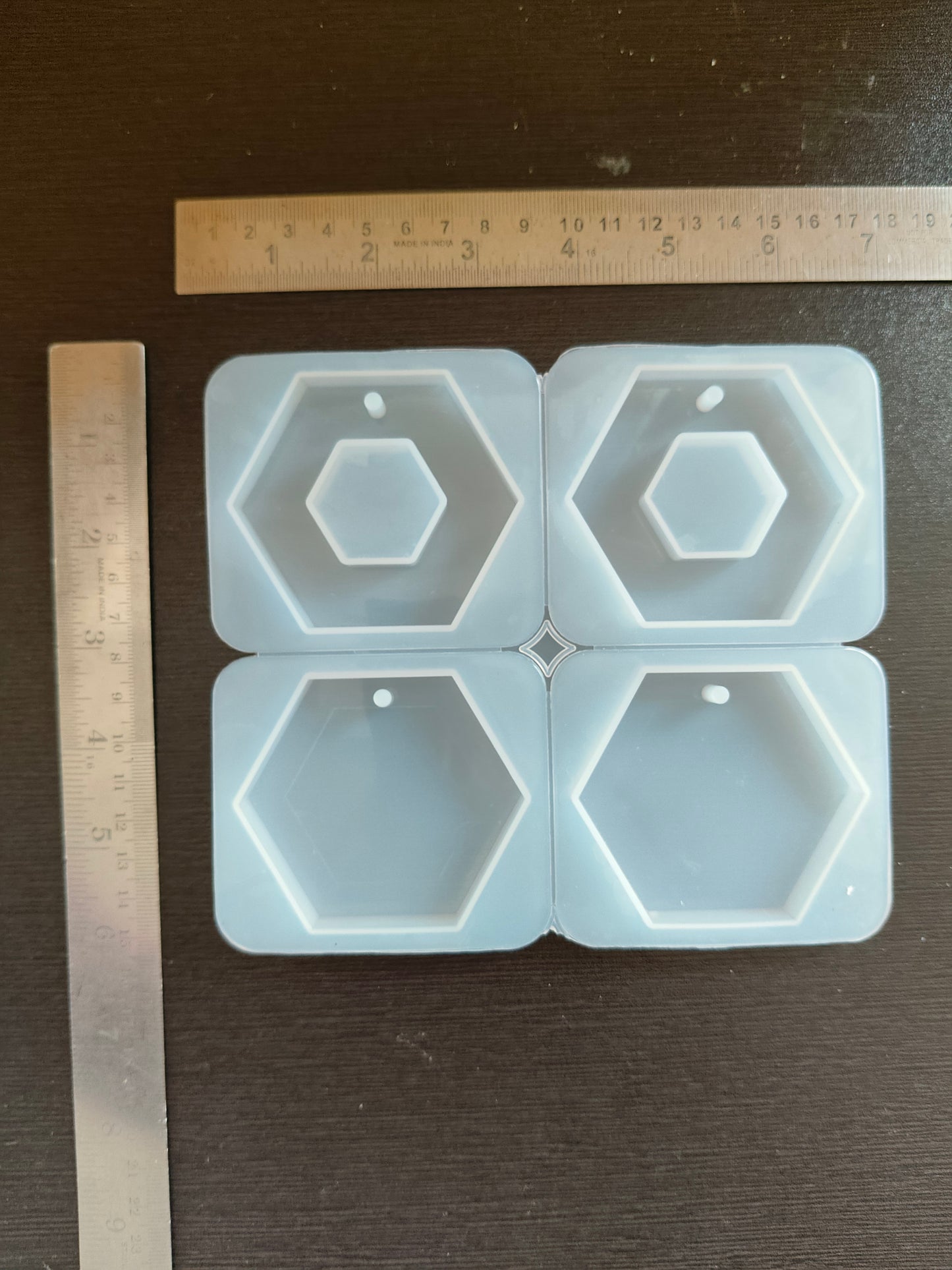 4pcs Hexagon Wax Sachet Mould