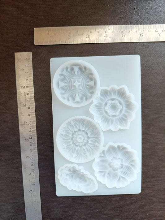 5 Cavity Flower Mould