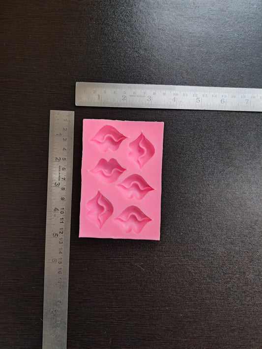 6 cavity Lips pink mould