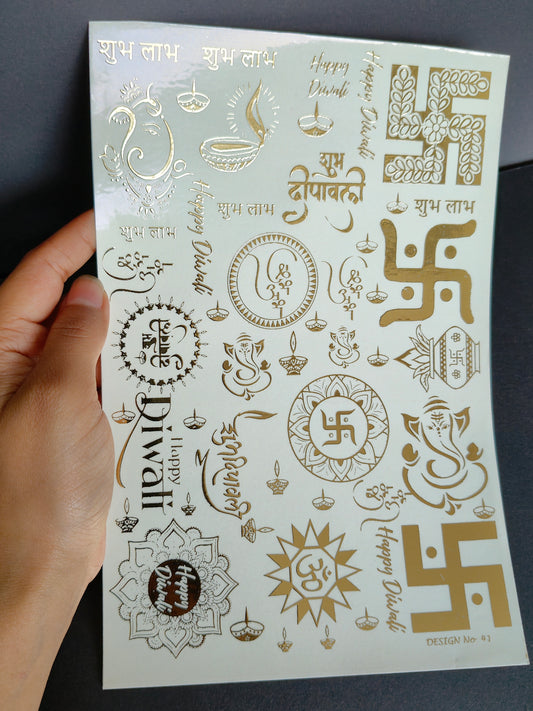 A5 Embossed Sticker Sheet-IS001