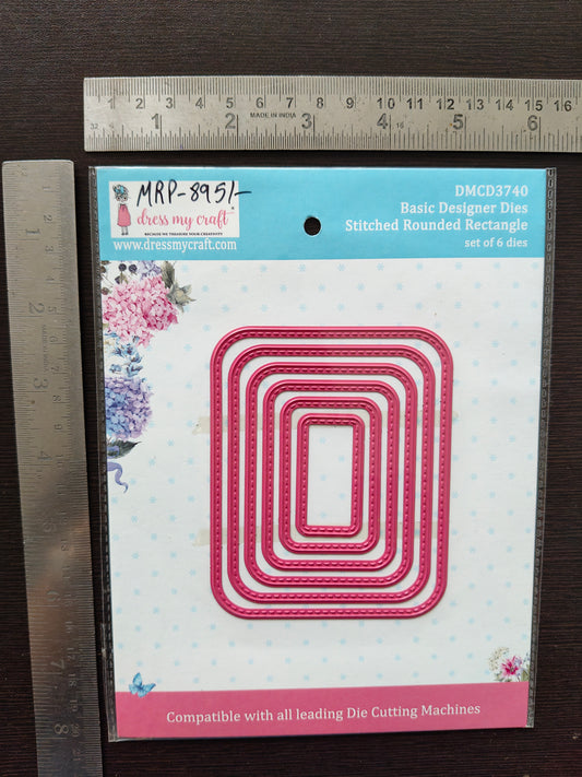 Stitched Rounded Rectangle Dies DMCD 3740