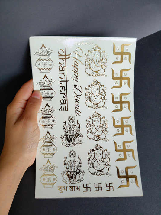 A5 Embossed Sticker Sheet-IS023