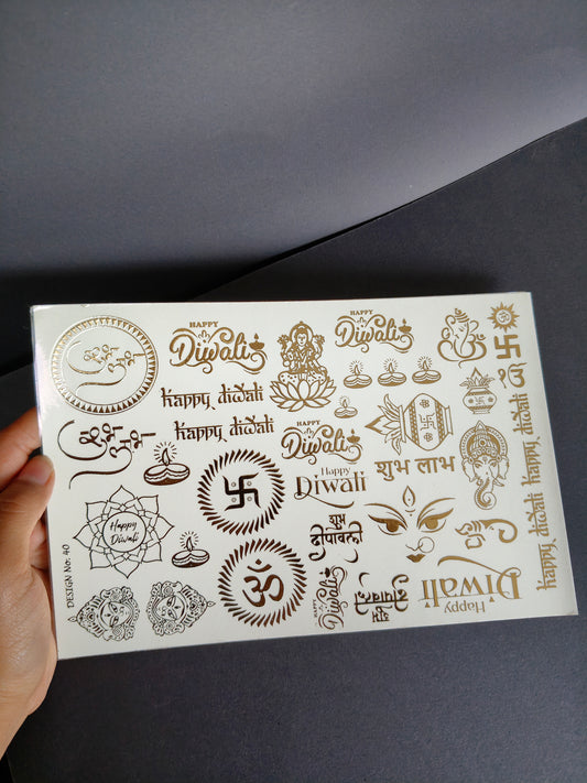 A5 Embossed Sticker Sheet-IS025