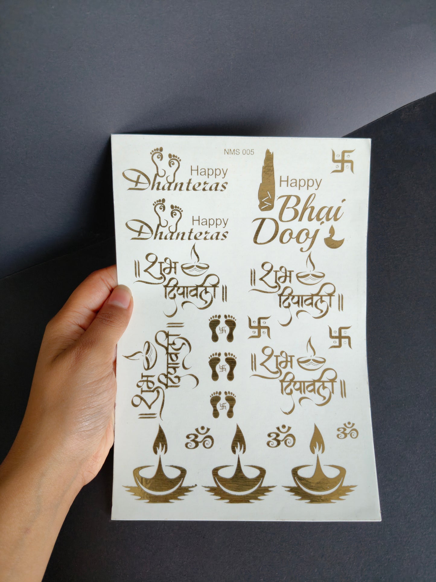 A5 Embossed Sticker Sheet-IS028