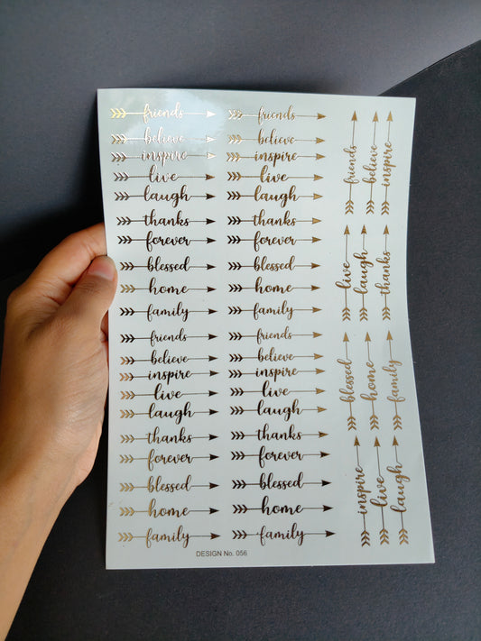 A5 Embossed Sticker Sheet-IS033