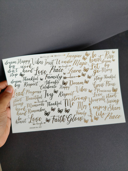 A5 Embossed Sticker Sheet-IS051