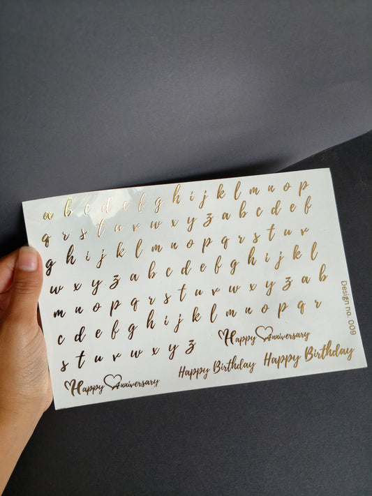 A5 Embossed Sticker Sheet-IS052