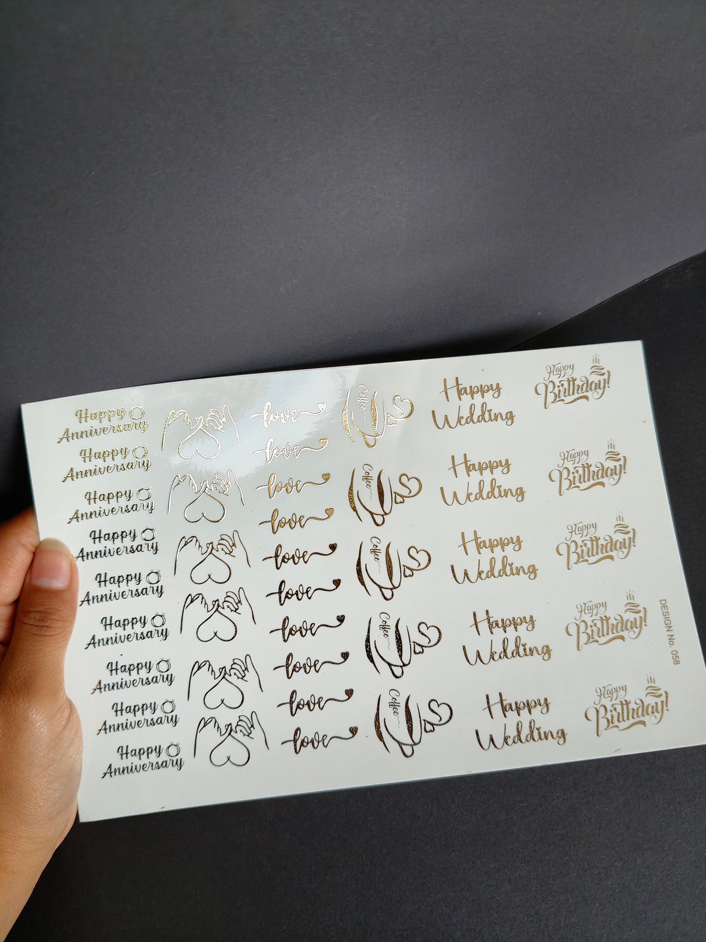 A5 Embossed Sticker Sheet-IS054