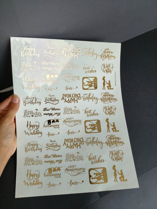 A4 Embossed Sticker Sheet-IS066