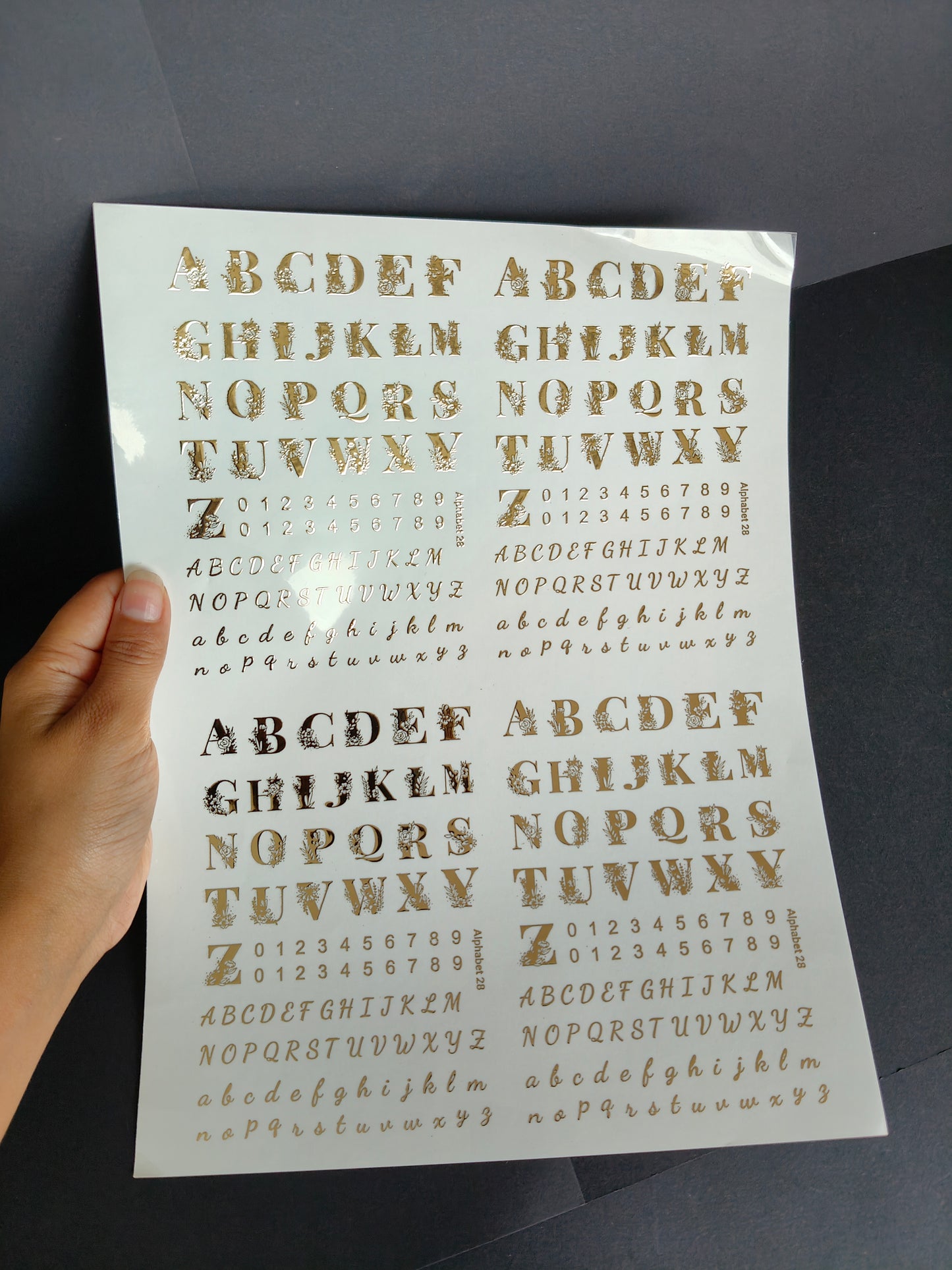 A4 Embossed Sticker Sheet-IS070