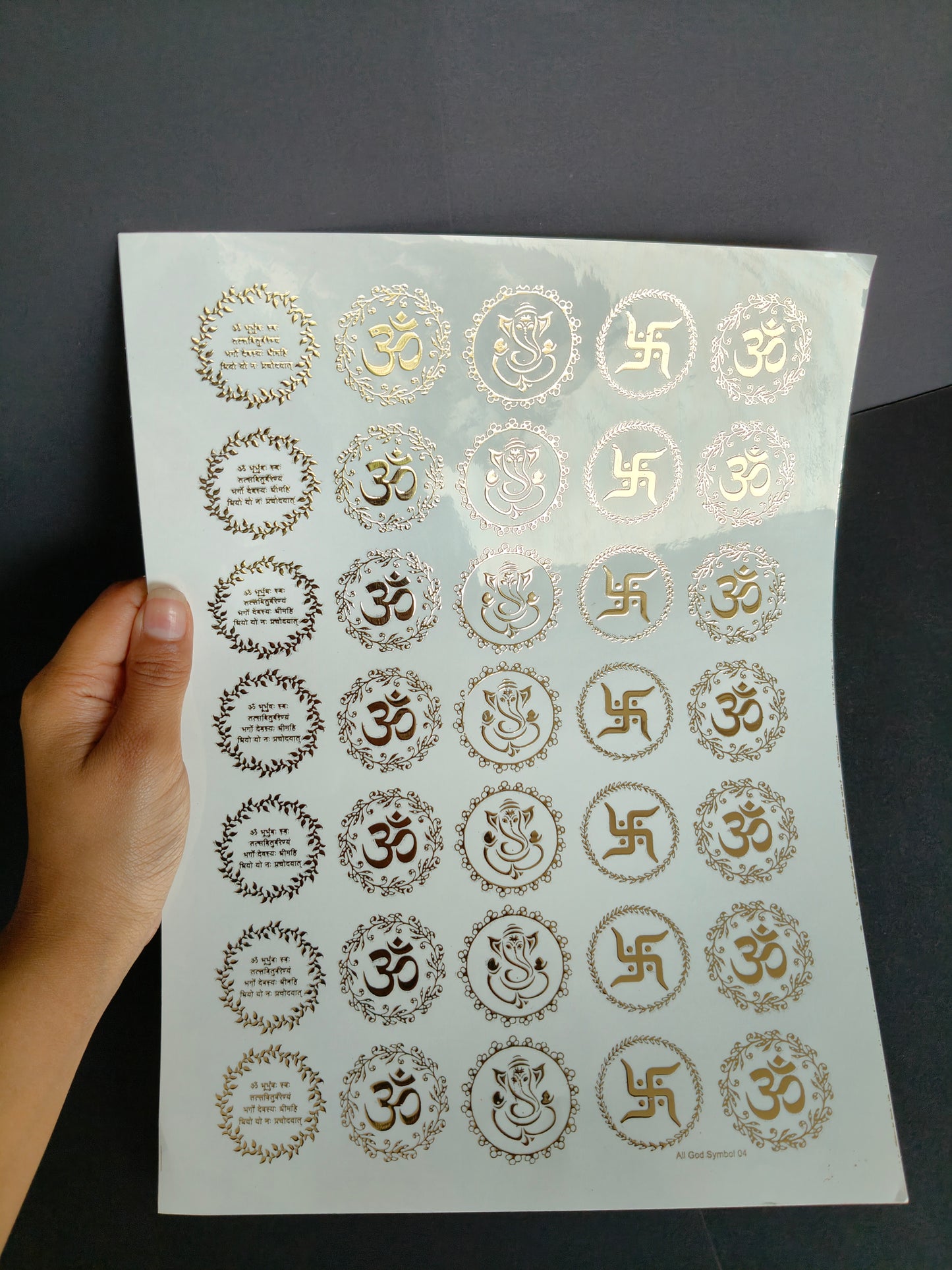 A4 Embossed Sticker Sheet-IS076