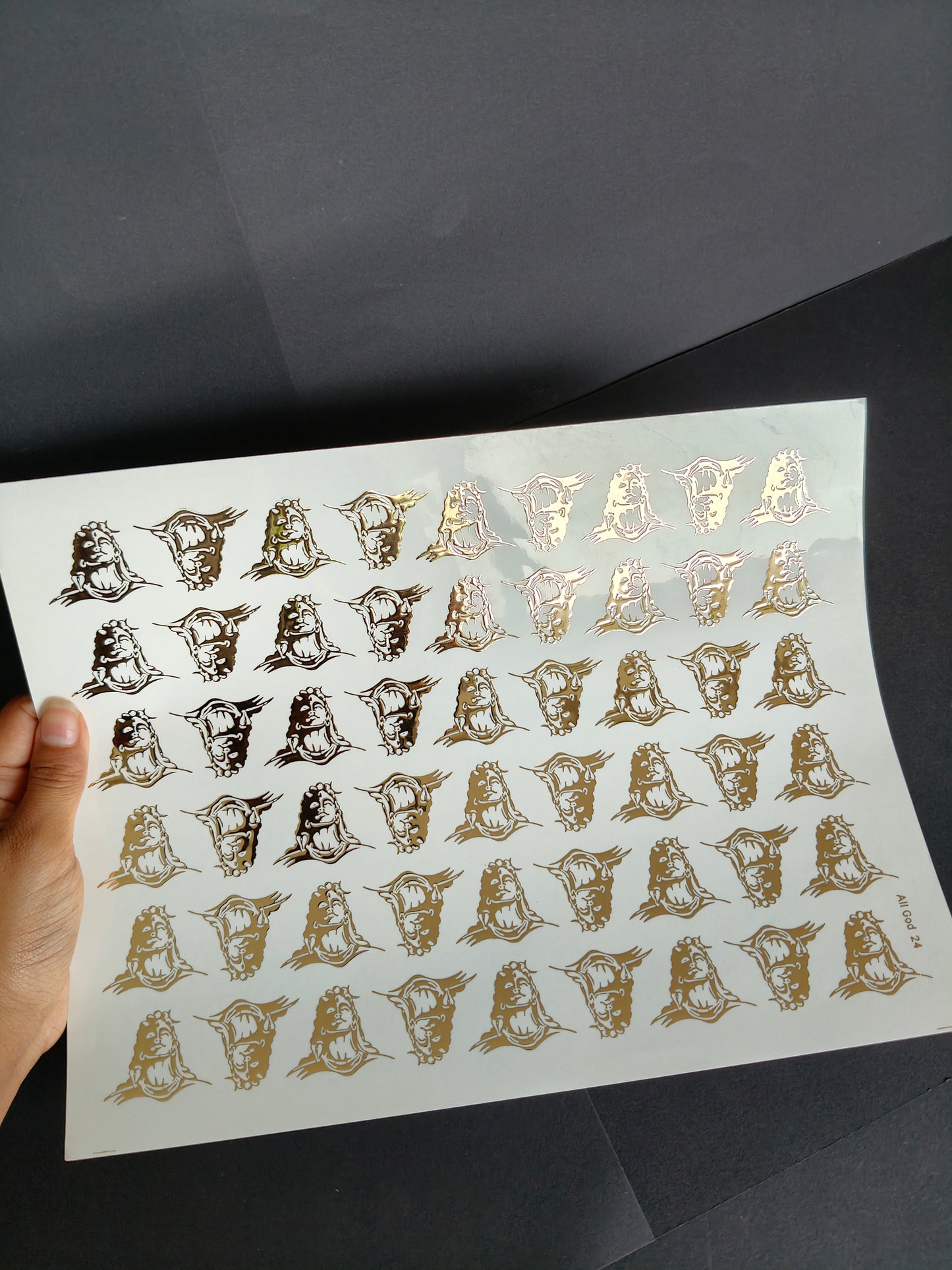 A4 Embossed Sticker Sheet-IS077