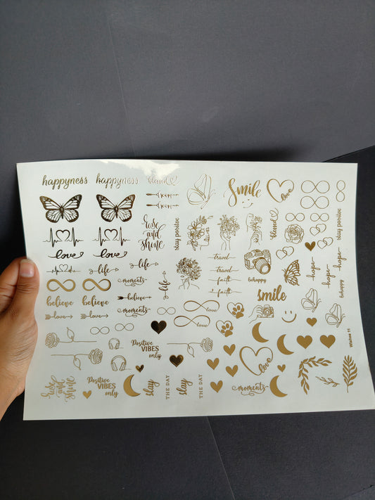 A4 Embossed Sticker Sheet-IS083