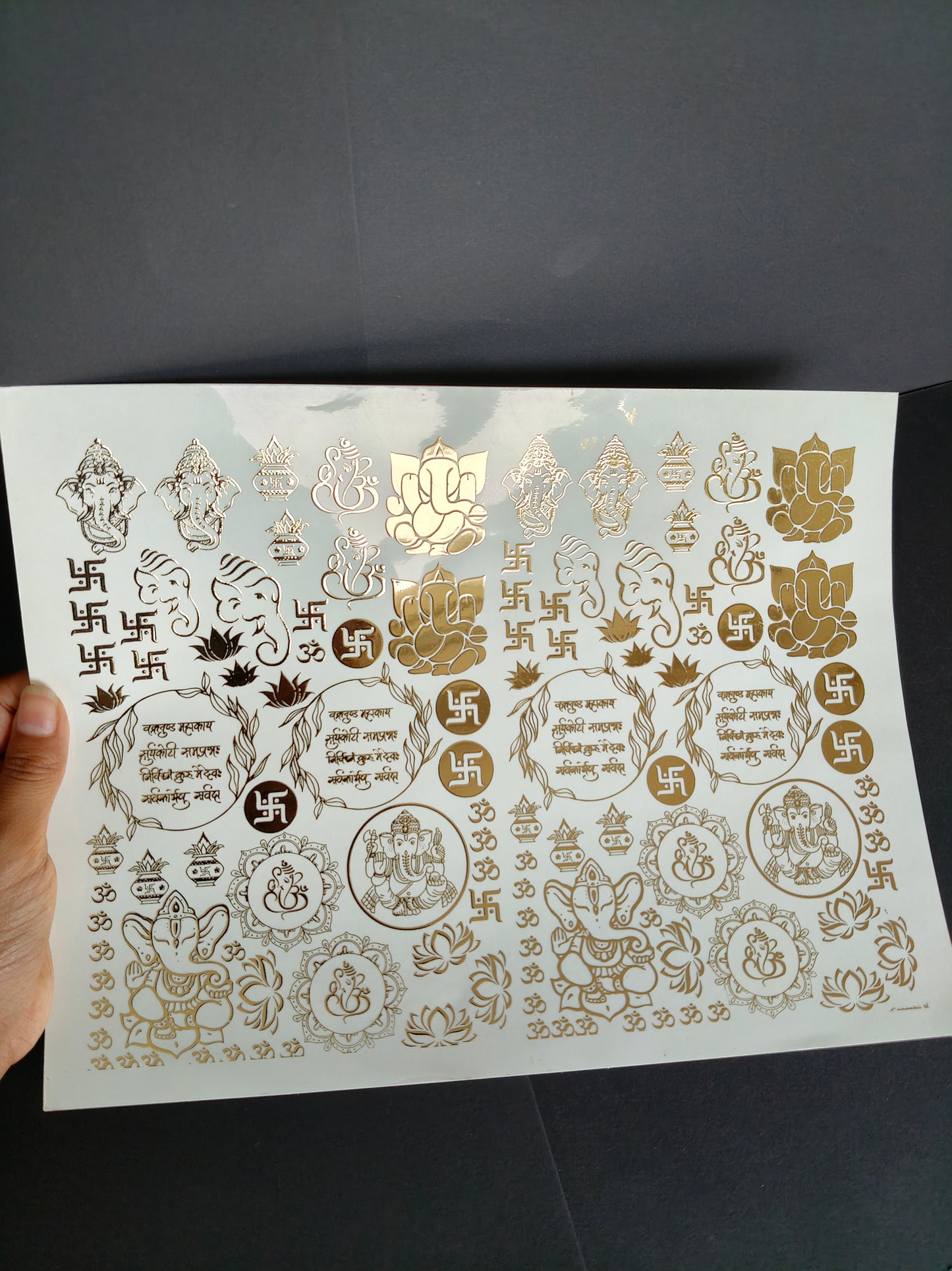 A4 Embossed Sticker Sheet-IS087