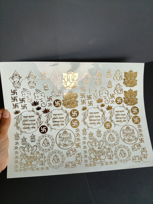 A4 Embossed Sticker Sheet-IS087