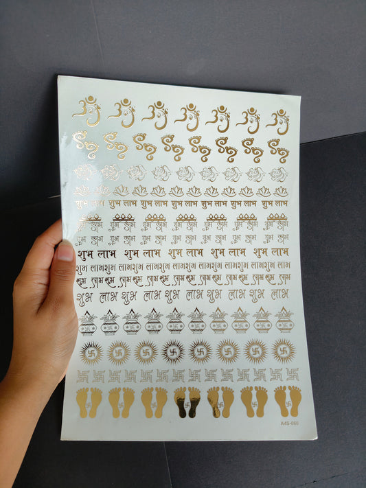A4 Embossed Sticker Sheet-IS090