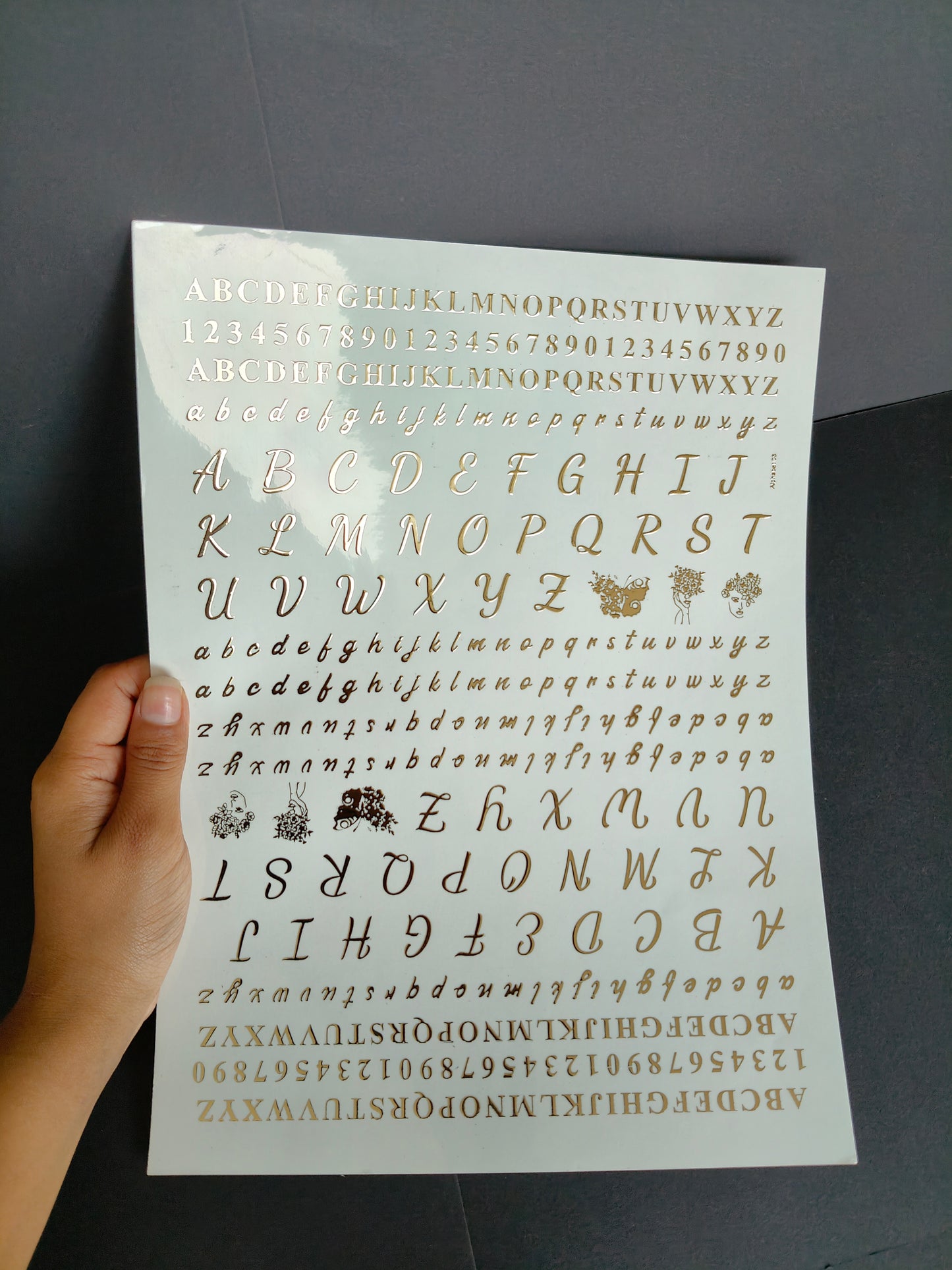 A4 Embossed Sticker Sheet-IS095