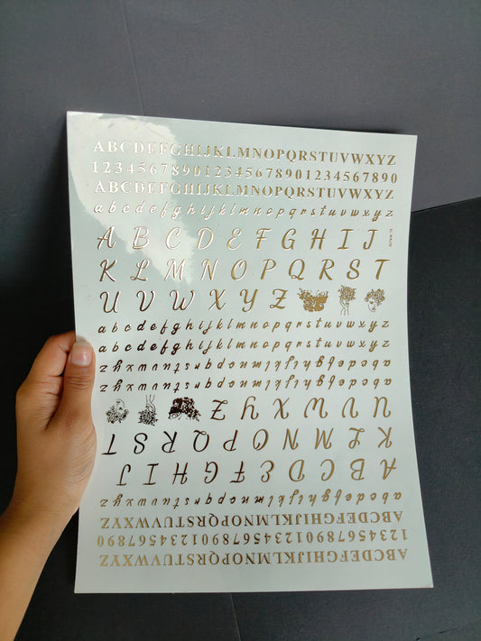 A4 Embossed Sticker Sheet-IS095