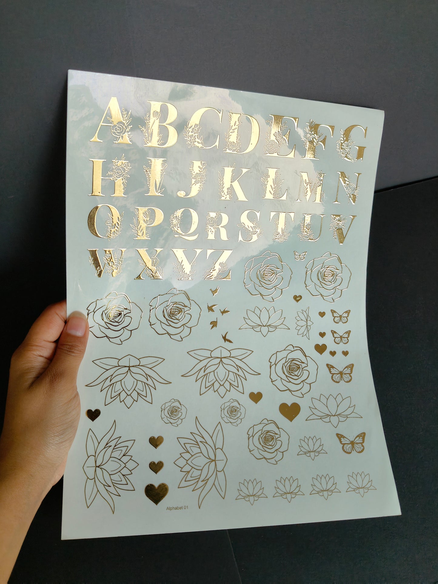 A4 Embossed Sticker Sheet-IS099