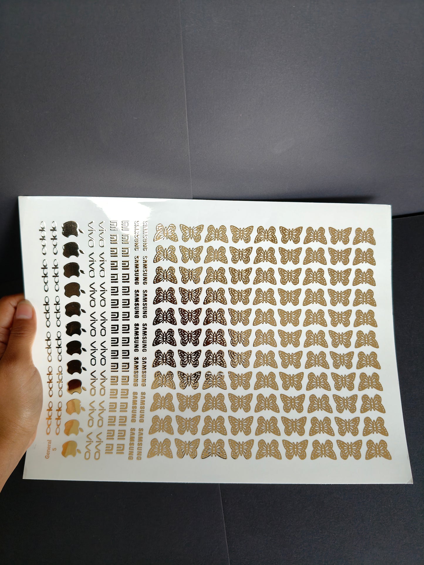 A4 Embossed Sticker Sheet-IS104